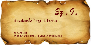 Szakmáry Ilona névjegykártya