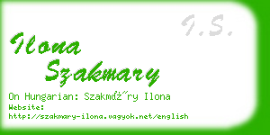 ilona szakmary business card